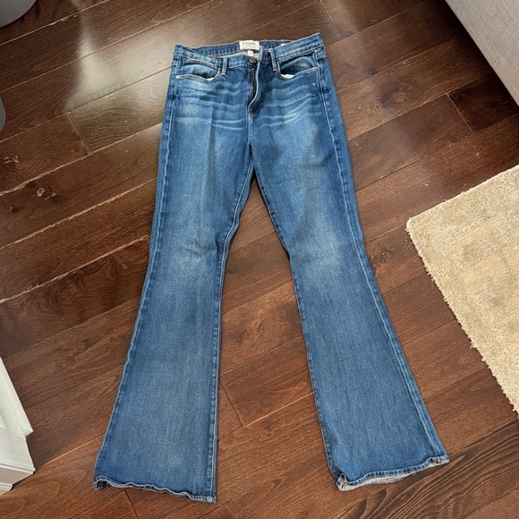 Frame Denim Women's Classic Blue Flare Leg Jeans - Picture 3 of 4